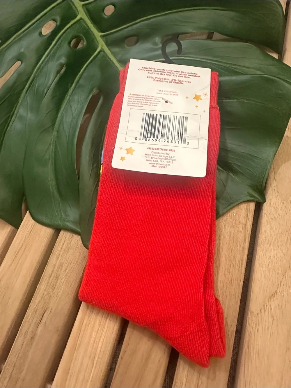 Rainbow Brite Red Crew Socks with Character Graphic